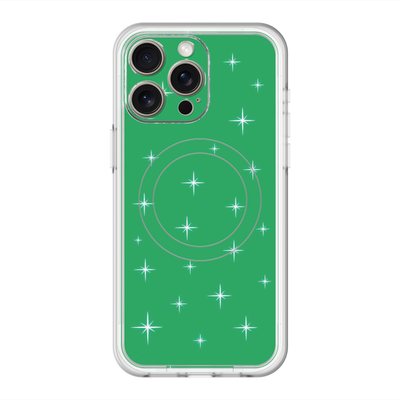 スリムプロテクションプレミアムケース with MagSafe［ Glitter - Green ］