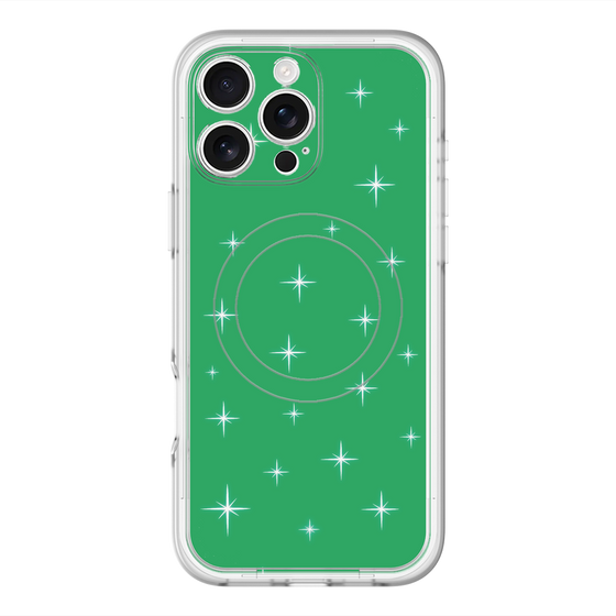 スリムプロテクションプレミアムケース with MagSafe［ Glitter - Green ］