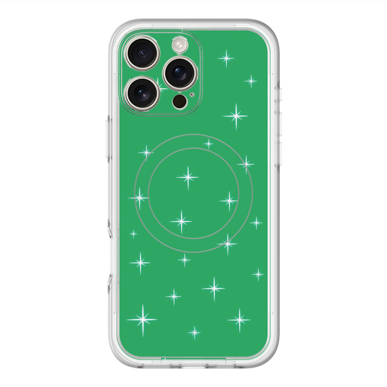 スリムプロテクションプレミアムケース with MagSafe［ Glitter - Green ］