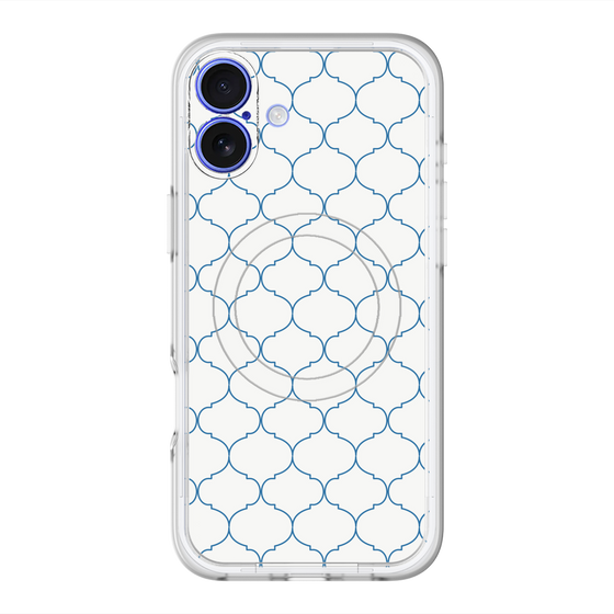 スリムプロテクションプレミアムケース with MagSafe［ Moroccan1 -Blue ］