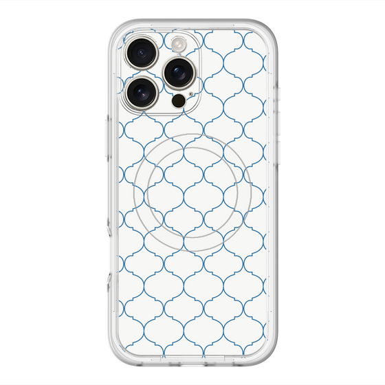 スリムプロテクションプレミアムケース with MagSafe［ Moroccan1 -Blue ］