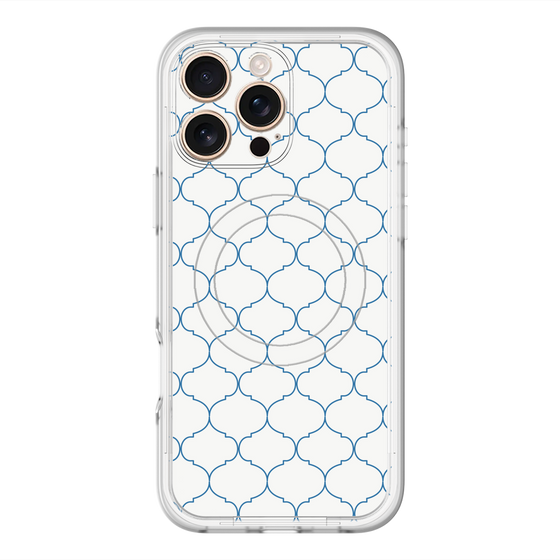 スリムプロテクションプレミアムケース with MagSafe［ Moroccan1 -Blue ］