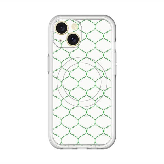 スリムプロテクションプレミアムケース with MagSafe［ Moroccan1 -Green ］