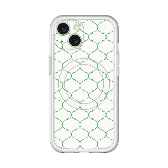 スリムプロテクションプレミアムケース with MagSafe［ Moroccan1 -Green ］