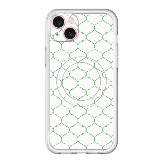 スリムプロテクションプレミアムケース with MagSafe［ Moroccan1 -Green ］