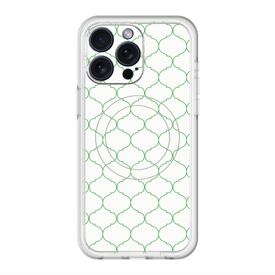 スリムプロテクションプレミアムケース with MagSafe［ Moroccan1 -Green ］