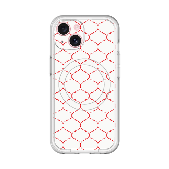 スリムプロテクションプレミアムケース with MagSafe［ Moroccan1 -Red ］