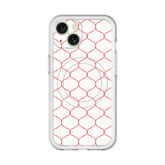 スリムプロテクションプレミアムケース with MagSafe［ Moroccan1 -Red ］