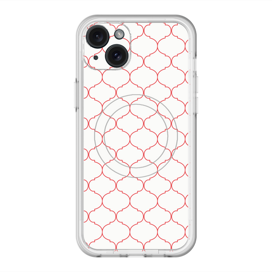 スリムプロテクションプレミアムケース with MagSafe［ Moroccan1 -Red ］