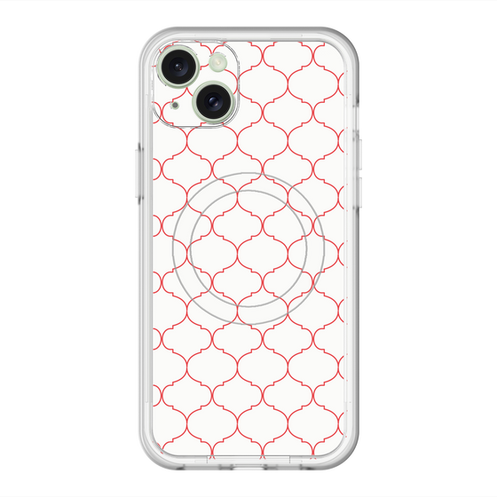 スリムプロテクションプレミアムケース with MagSafe［ Moroccan1 -Red ］