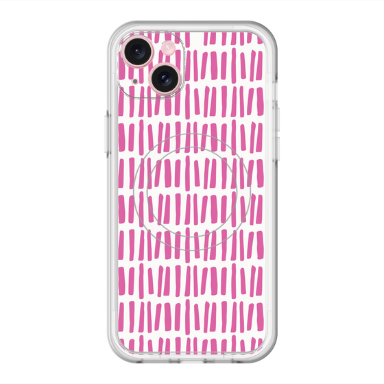 スリムプロテクションプレミアムケース with MagSafe［ Nordic - Pink ］