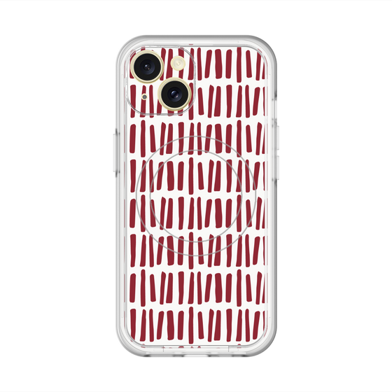 スリムプロテクションプレミアムケース with MagSafe［ Nordic - Red ］