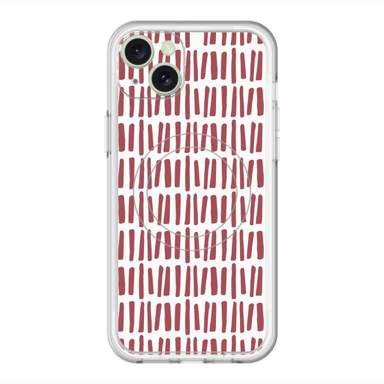 スリムプロテクションプレミアムケース with MagSafe［ Nordic - Red ］