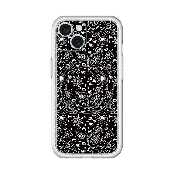 スリムプロテクションプレミアムケース with MagSafe［ ペイズリー - Black ］