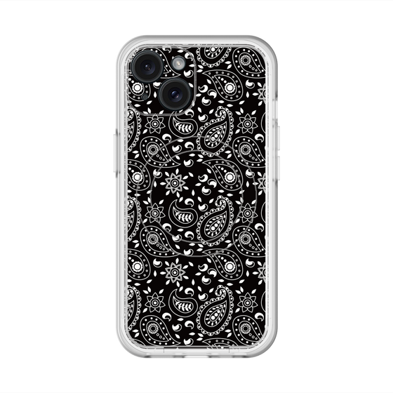 スリムプロテクションプレミアムケース with MagSafe［ ペイズリー - Black ］