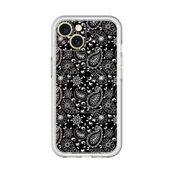 スリムプロテクションプレミアムケース with MagSafe［ ペイズリー - Black ］