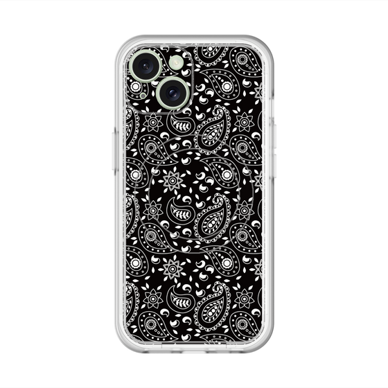スリムプロテクションプレミアムケース with MagSafe［ ペイズリー - Black ］