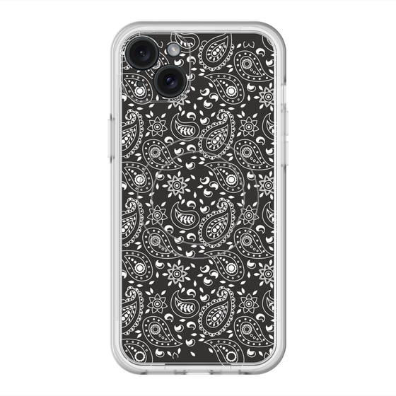 スリムプロテクションプレミアムケース with MagSafe［ ペイズリー - Black ］