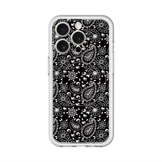スリムプロテクションプレミアムケース with MagSafe［ ペイズリー - Black ］