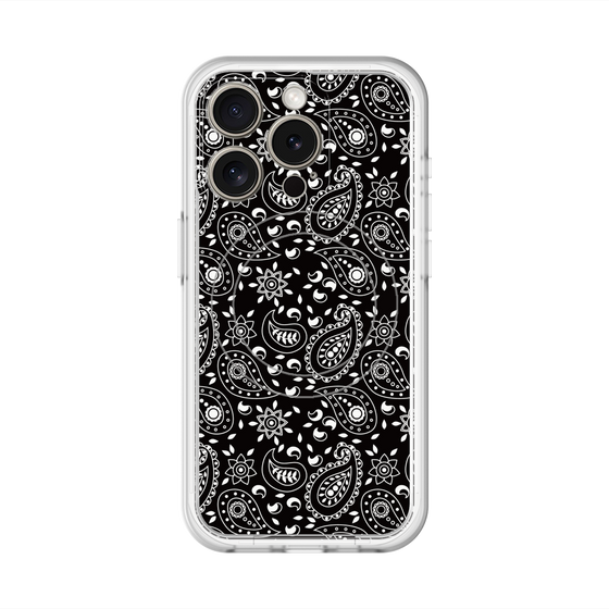 スリムプロテクションプレミアムケース with MagSafe［ ペイズリー - Black ］