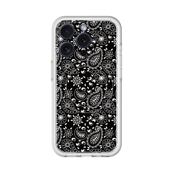 スリムプロテクションプレミアムケース with MagSafe［ ペイズリー - Black ］
