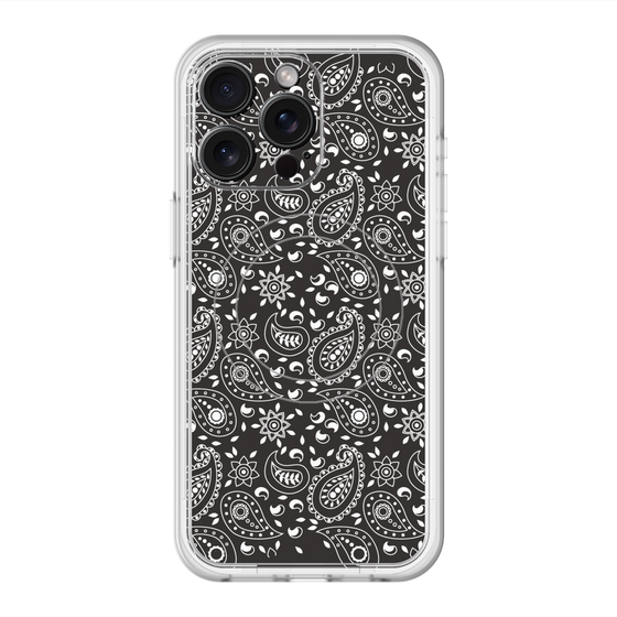 スリムプロテクションプレミアムケース with MagSafe［ ペイズリー - Black ］