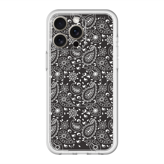 スリムプロテクションプレミアムケース with MagSafe［ ペイズリー - Black ］