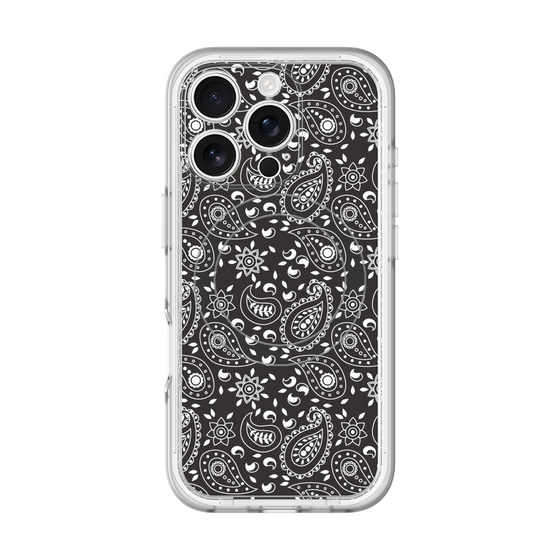 スリムプロテクションプレミアムケース with MagSafe［ ペイズリー - Black ］
