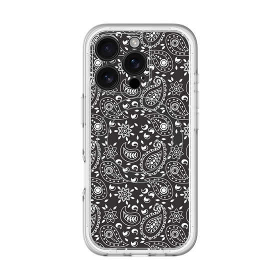 スリムプロテクションプレミアムケース with MagSafe［ ペイズリー - Black ］