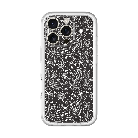 スリムプロテクションプレミアムケース with MagSafe［ ペイズリー - Black ］
