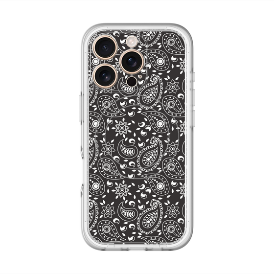 スリムプロテクションプレミアムケース with MagSafe［ ペイズリー - Black ］