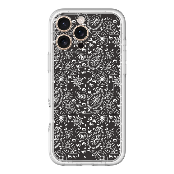 スリムプロテクションプレミアムケース with MagSafe［ ペイズリー - Black ］
