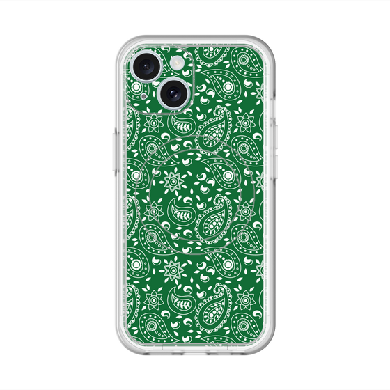 スリムプロテクションプレミアムケース with MagSafe［ ペイズリー - Green ］