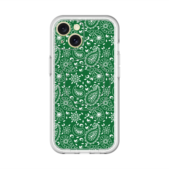スリムプロテクションプレミアムケース with MagSafe［ ペイズリー - Green ］