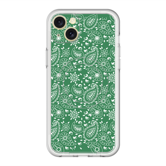 スリムプロテクションプレミアムケース with MagSafe［ ペイズリー - Green ］