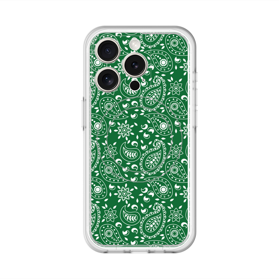スリムプロテクションプレミアムケース with MagSafe［ ペイズリー - Green ］