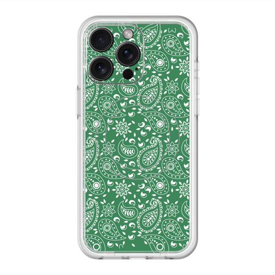 スリムプロテクションプレミアムケース with MagSafe［ ペイズリー - Green ］