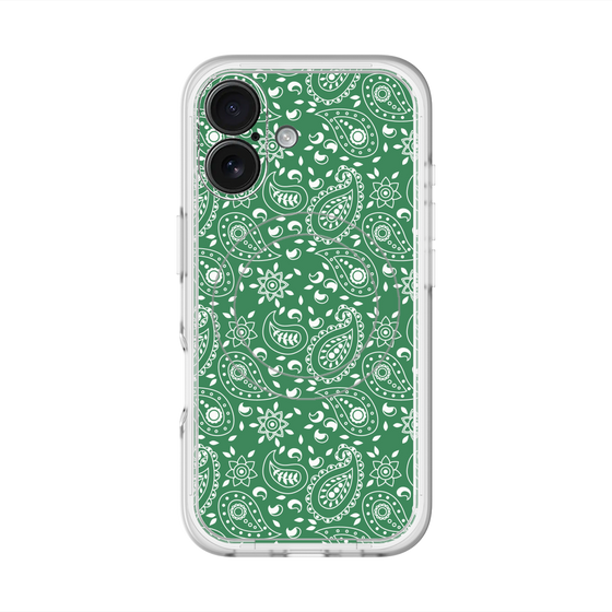 スリムプロテクションプレミアムケース with MagSafe［ ペイズリー - Green ］