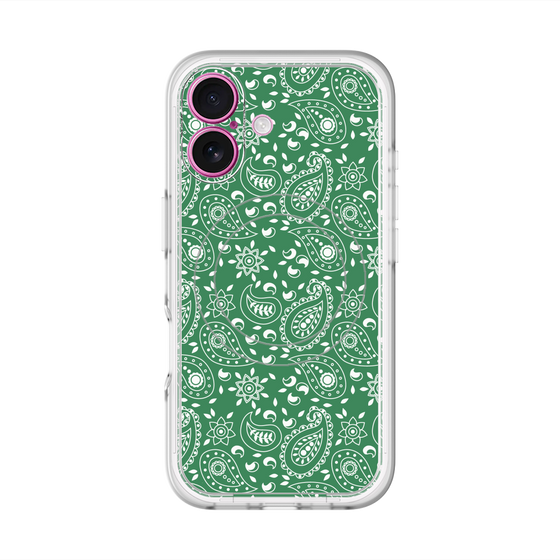 スリムプロテクションプレミアムケース with MagSafe［ ペイズリー - Green ］