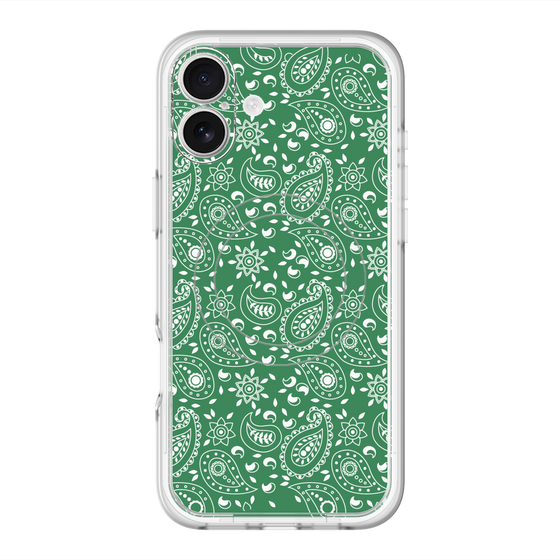 スリムプロテクションプレミアムケース with MagSafe［ ペイズリー - Green ］