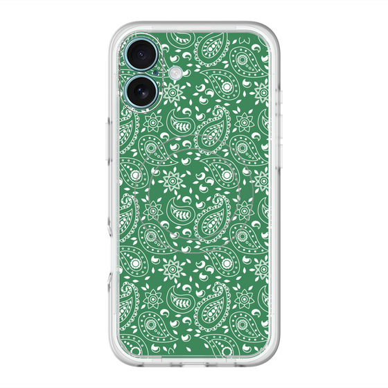 スリムプロテクションプレミアムケース with MagSafe［ ペイズリー - Green ］