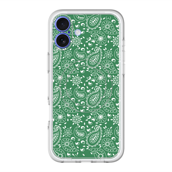 スリムプロテクションプレミアムケース with MagSafe［ ペイズリー - Green ］