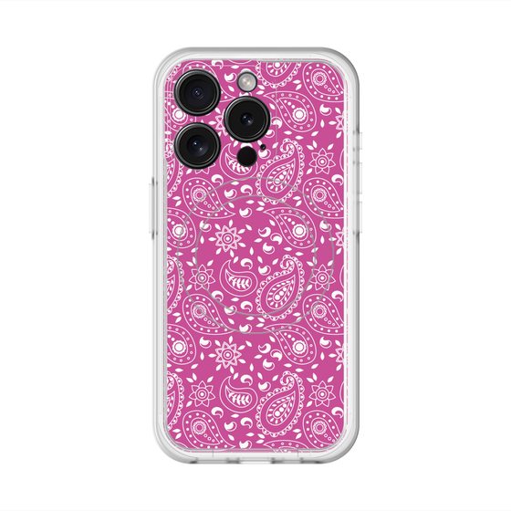 スリムプロテクションプレミアムケース with MagSafe［ ペイズリー - Pink ］