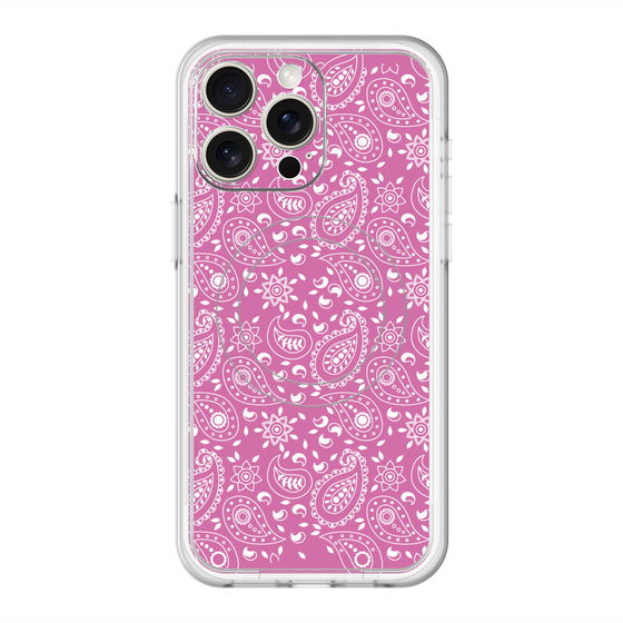 スリムプロテクションプレミアムケース with MagSafe［ ペイズリー - Pink ］