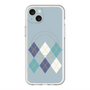 スリムプロテクションプレミアムケース with MagSafe［ Nordic Argyle - Blue ］