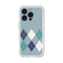 スリムプロテクションプレミアムケース with MagSafe［ Nordic Argyle - Blue ］