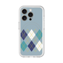 スリムプロテクションプレミアムケース with MagSafe［ Nordic Argyle - Blue ］