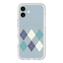 スリムプロテクションプレミアムケース with MagSafe［ Nordic Argyle - Blue ］