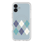 スリムプロテクションプレミアムケース with MagSafe［ Nordic Argyle - Blue ］