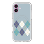 スリムプロテクションプレミアムケース with MagSafe［ Nordic Argyle - Blue ］